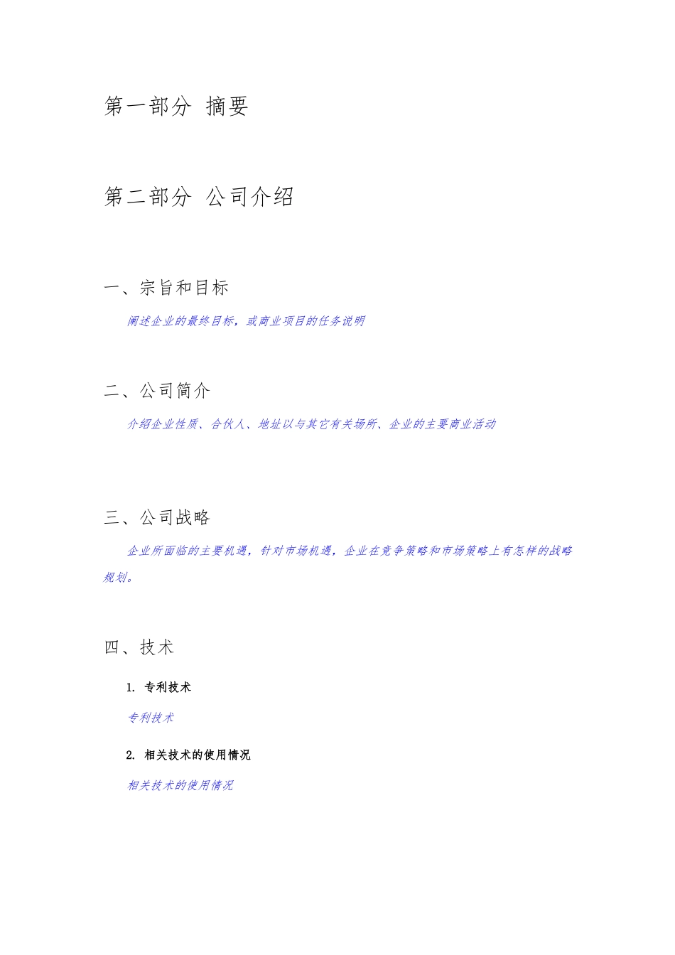 公司商业实施计划书的通用模版_第3页