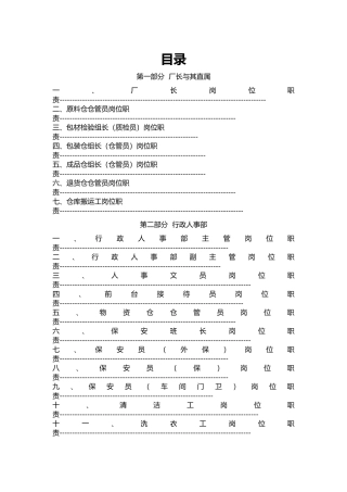 公司岗位职责综合汇编