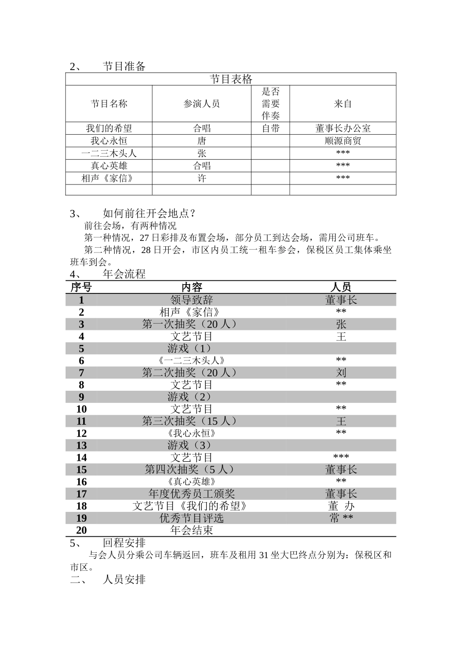 公司年会流程安排案例_第2页