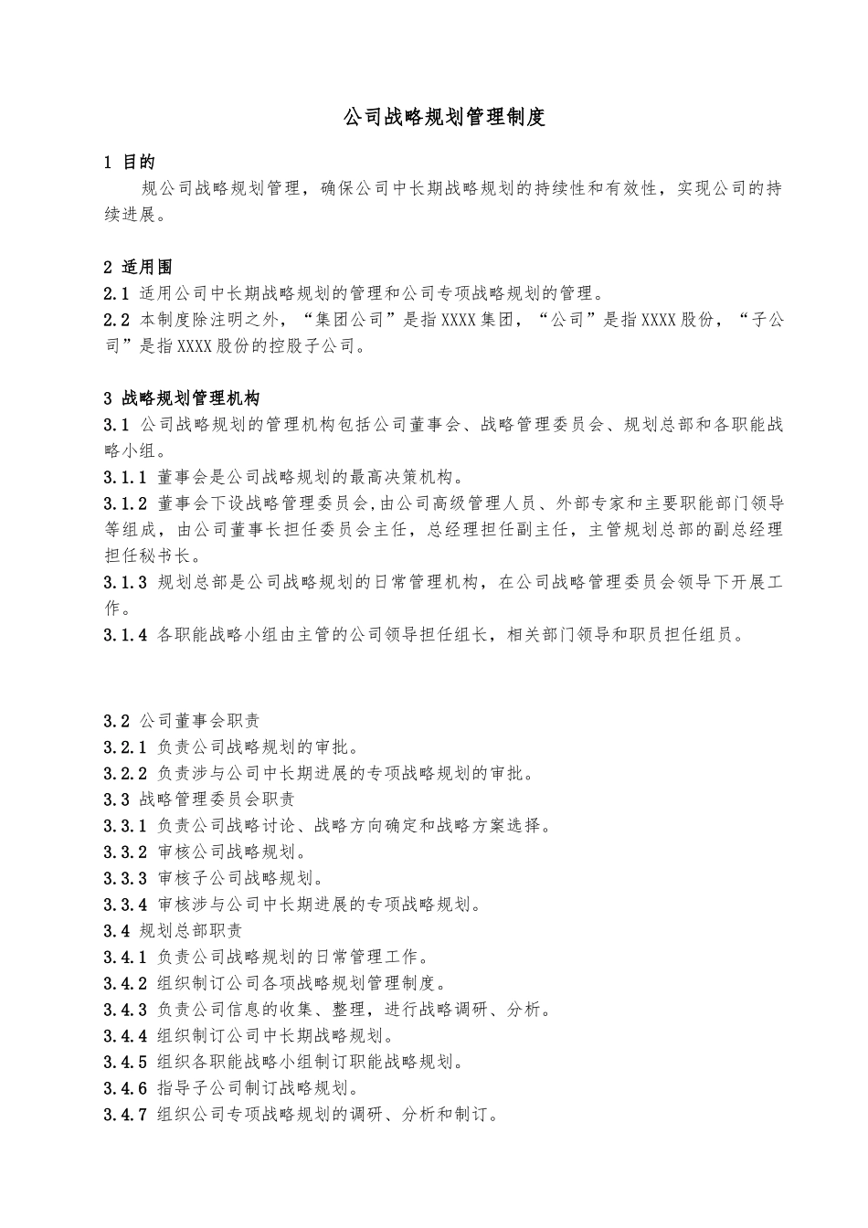 公司战略规划管理制度_第2页