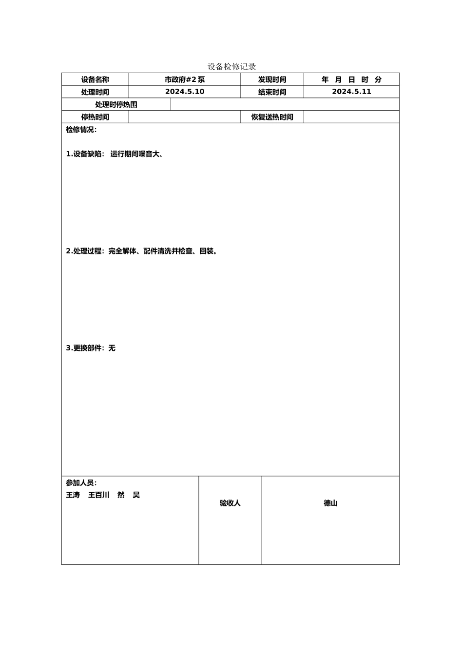 公司设备检修记录表_第3页
