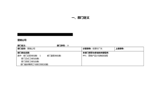 公司部门的岗位职责说明