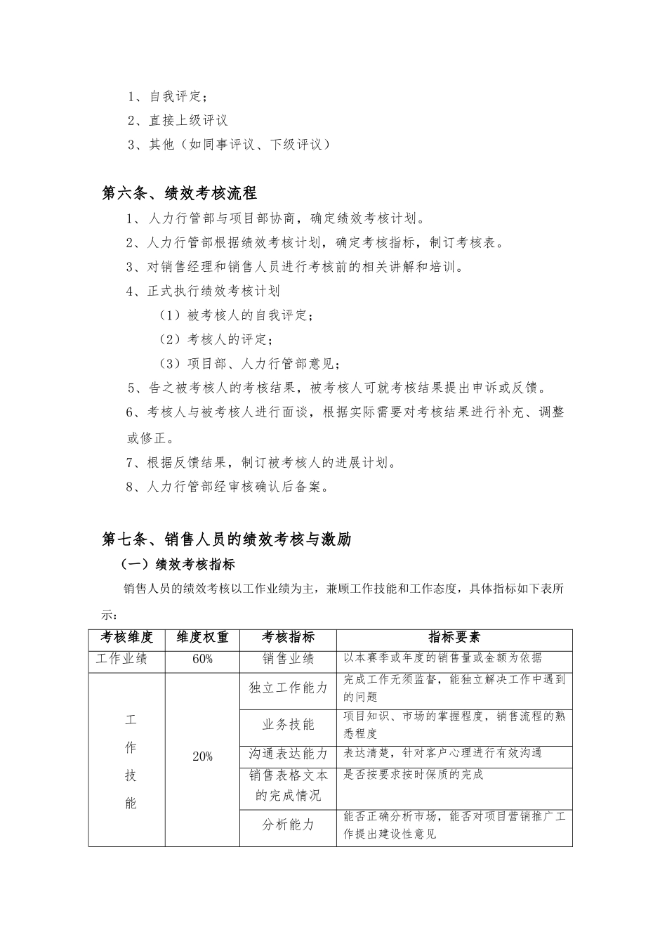 公司销售队伍绩效管理制度_第3页