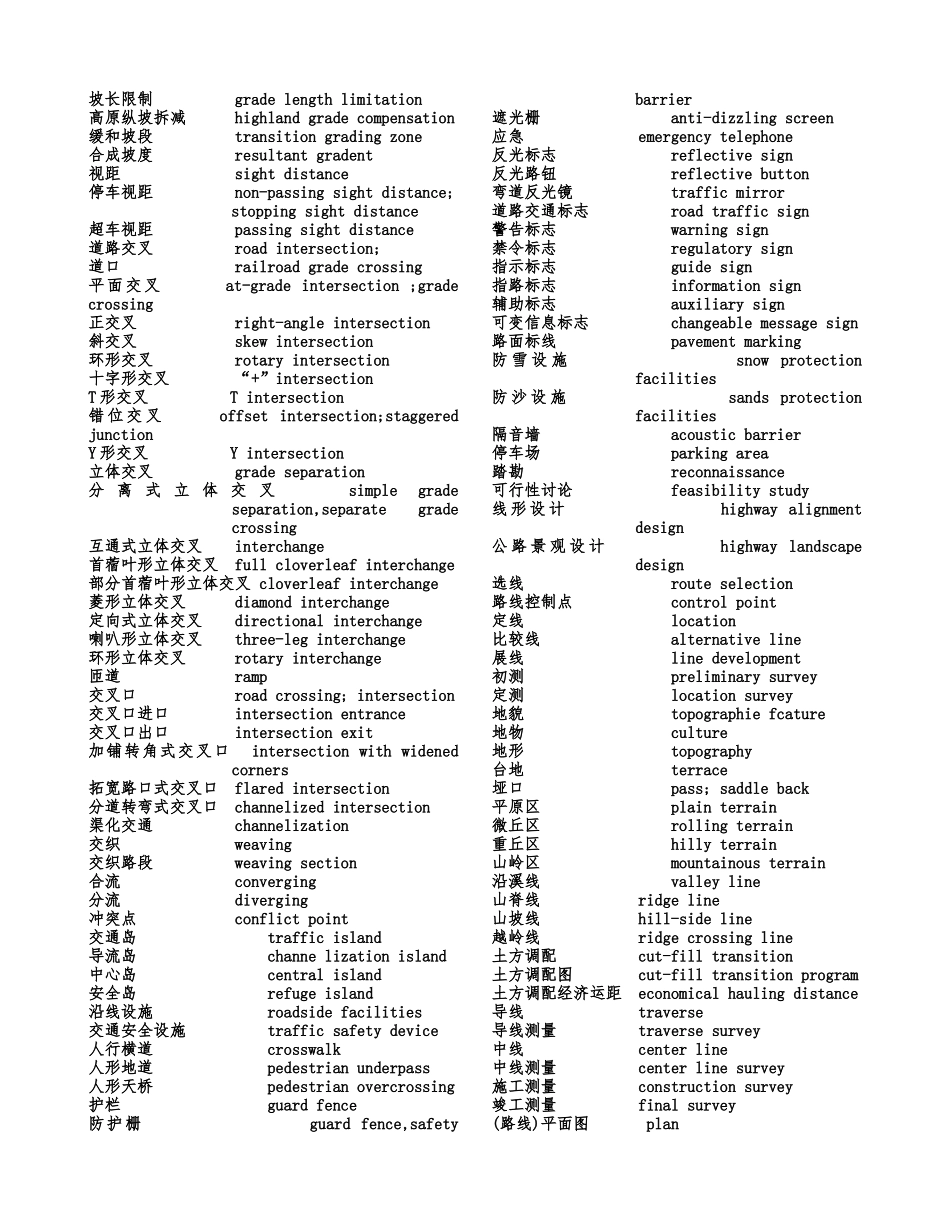 公路工程专业词汇翻译_第2页