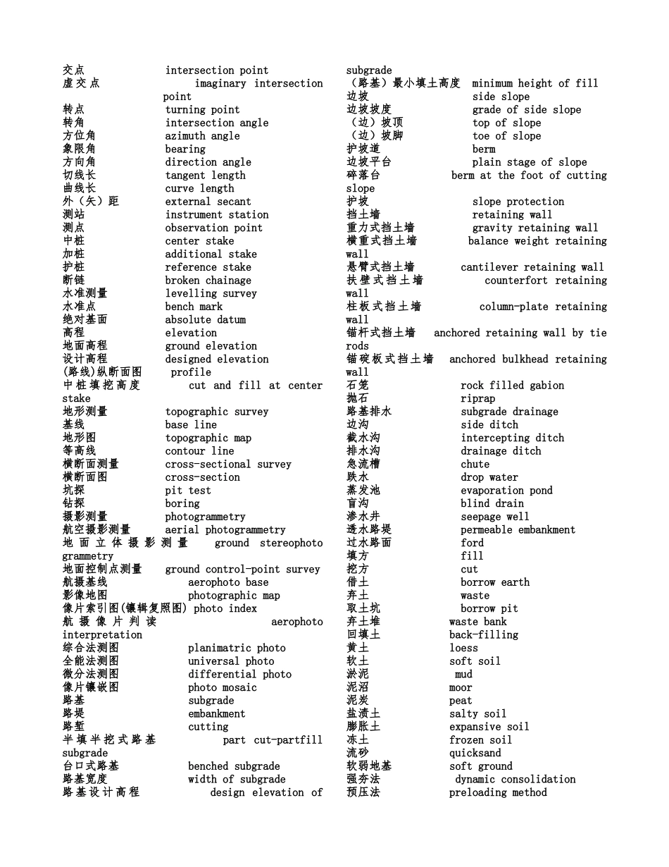 公路工程专业词汇翻译_第3页