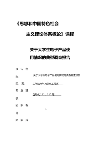 关于大学生电子产品使用情况典型调查报告
