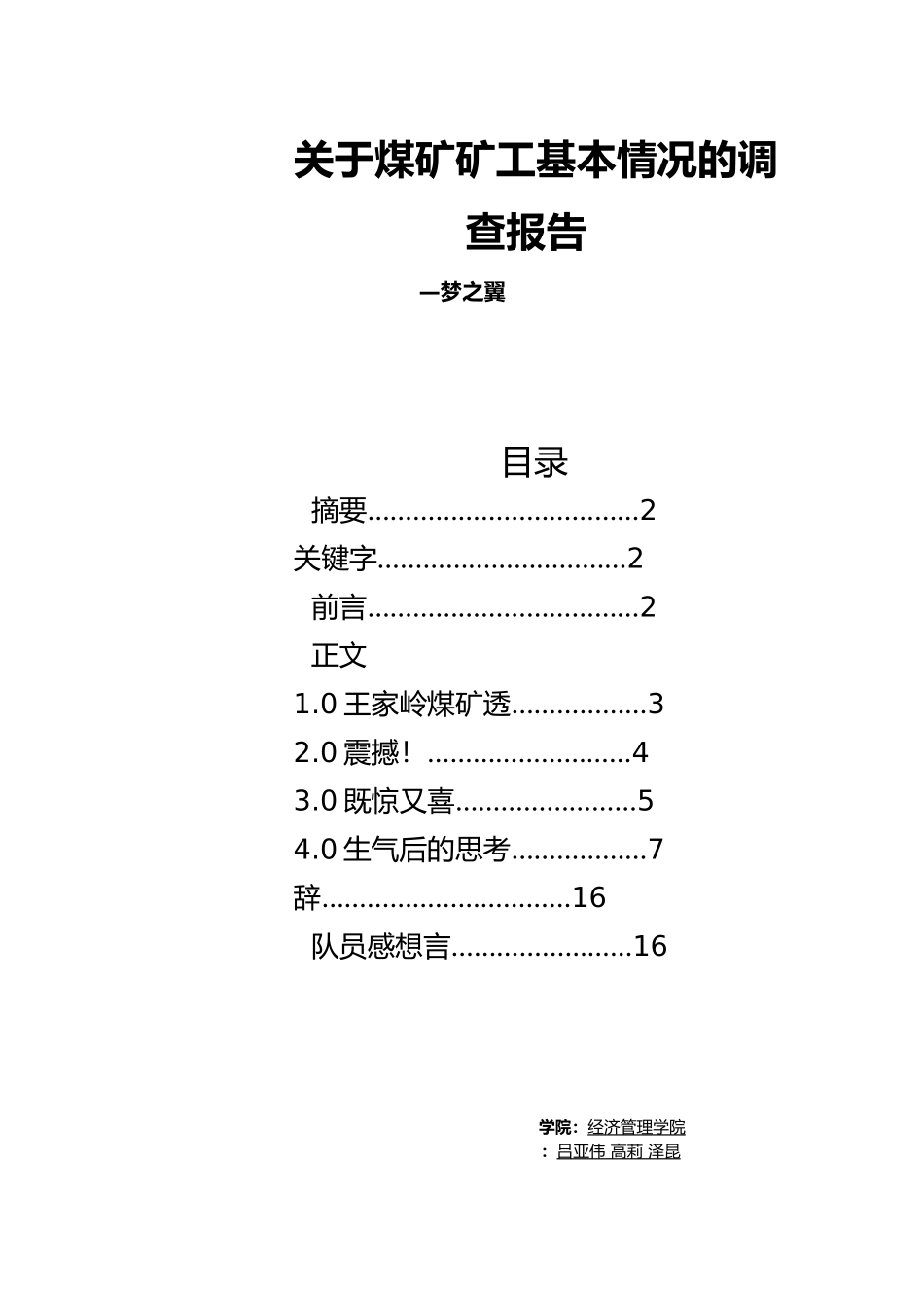 关于煤矿矿工基本情况的调查报告_第2页