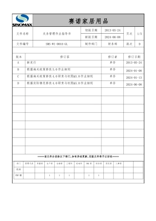 关务管理作业指导书