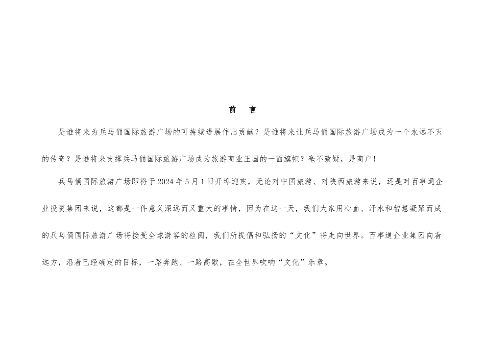 兵马俑国际旅游广场招商执行策略文本_第2页