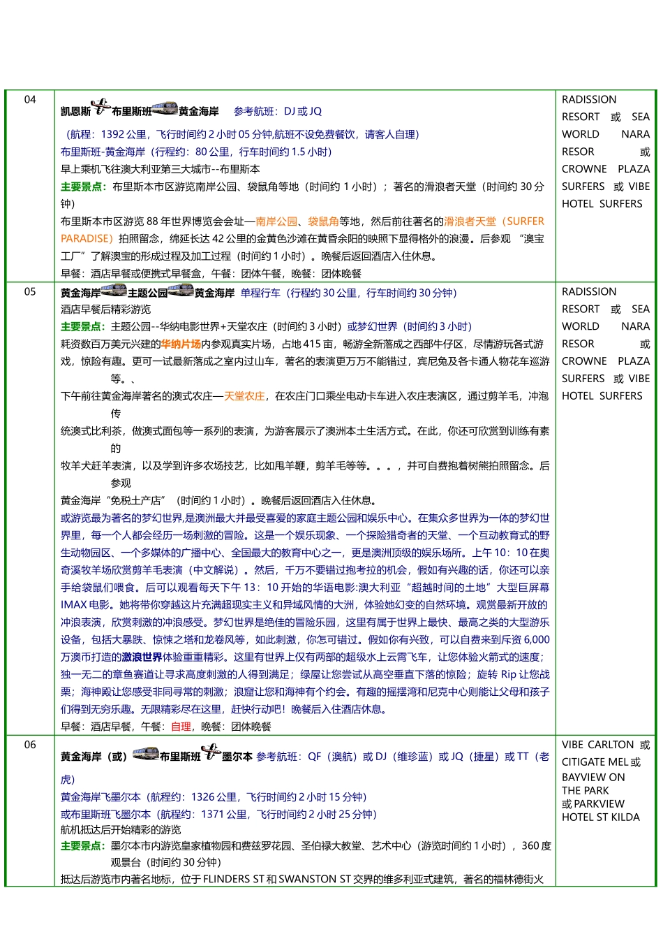 具体行程酒店安排_第2页
