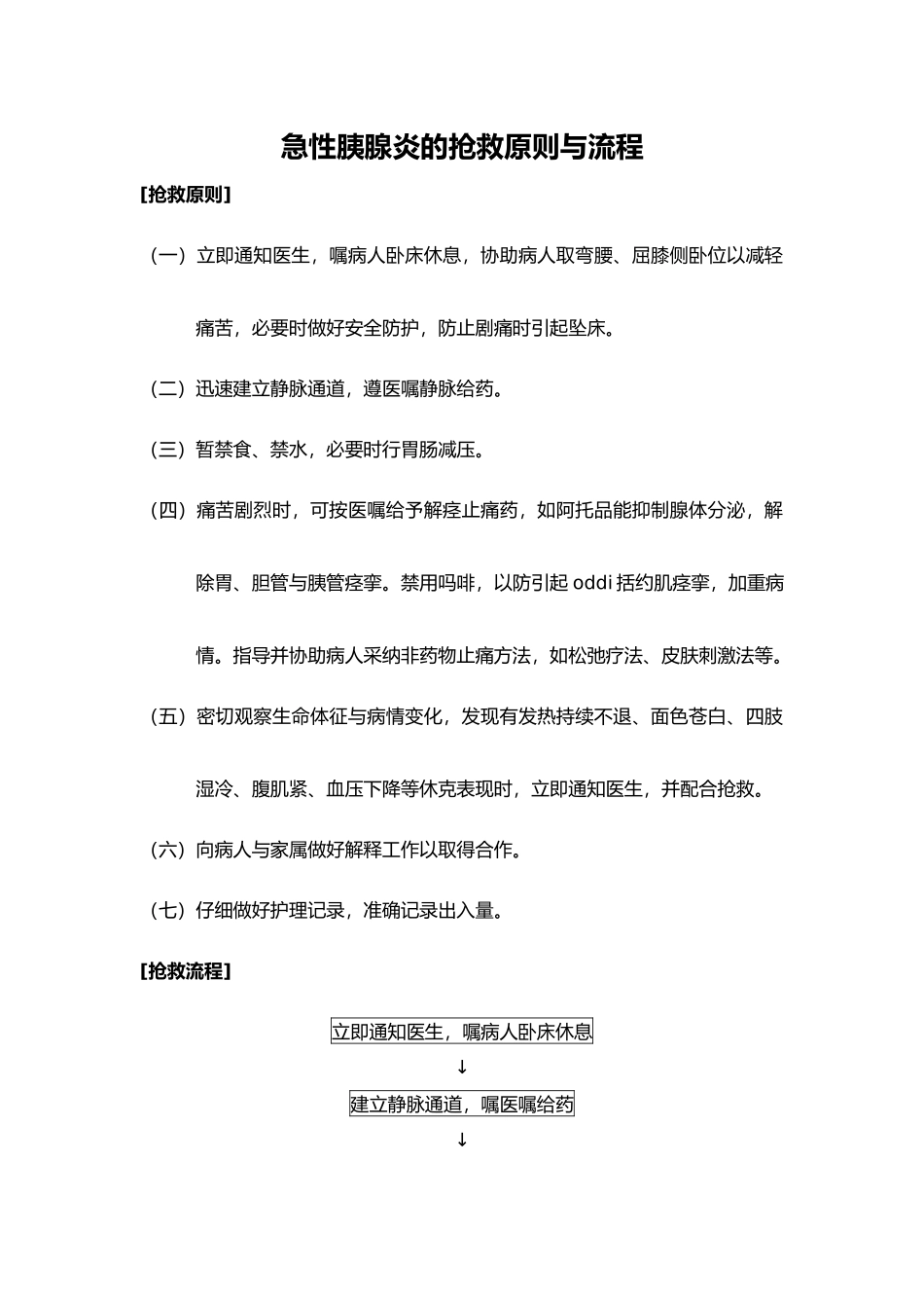 内科急重症.抢救原则和流程图_第1页