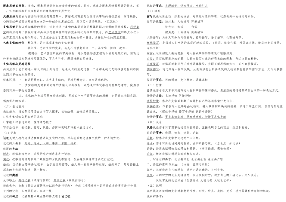 写作_汉语言文学专业打印版_第2页