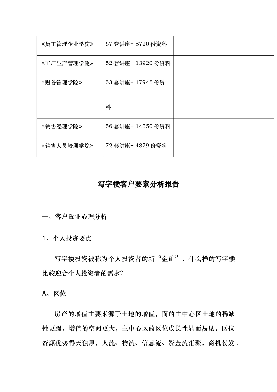 写字楼客户要素分析报告范本_第2页