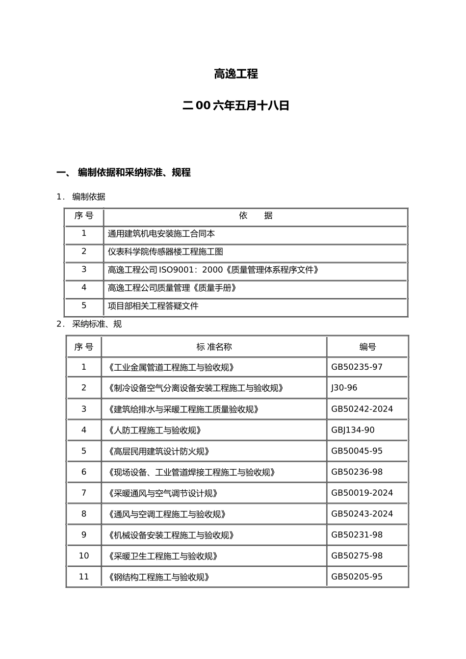 净化工程施工设计方案范本_第2页