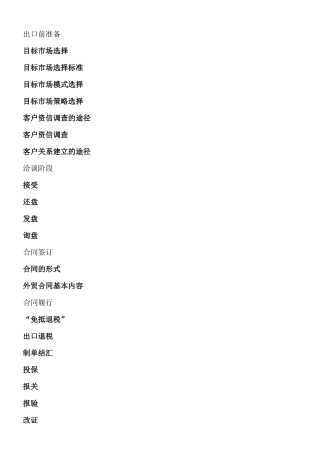 出口前准备--目标市场选择