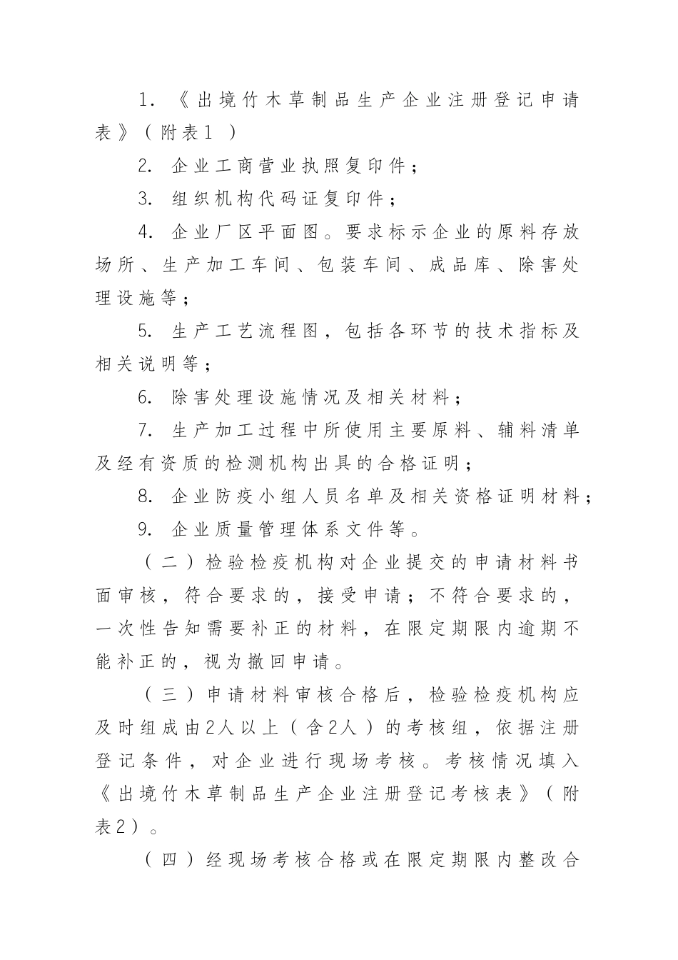出境竹木草制品生产企业注册登记管理实施细则_第3页