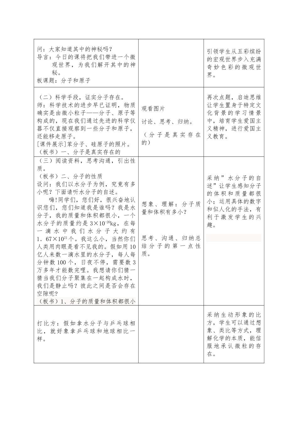 分子和原子教学设计_第2页