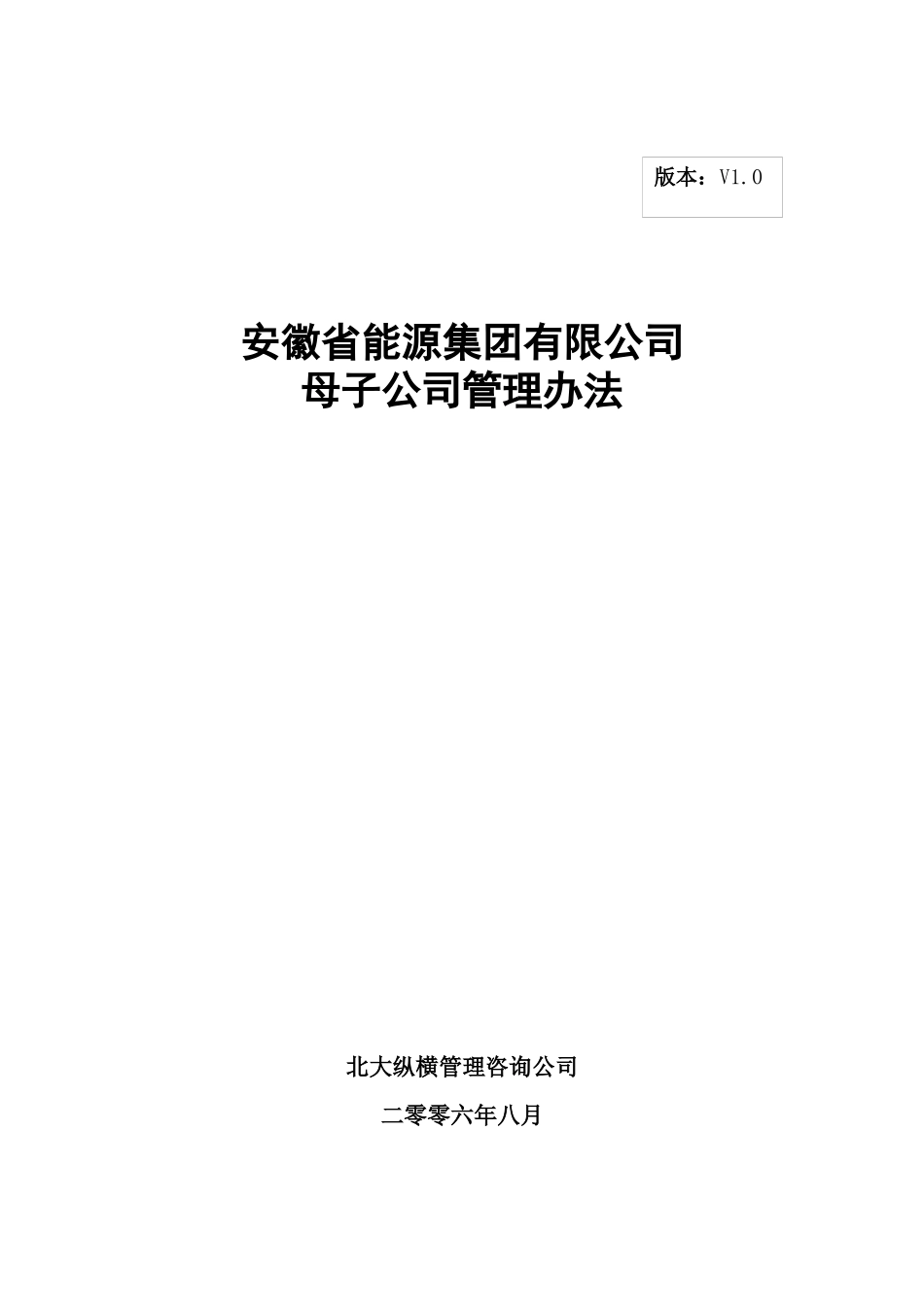 分报告5-安徽省能源集团有限公司母子公司管理办法V10_第1页