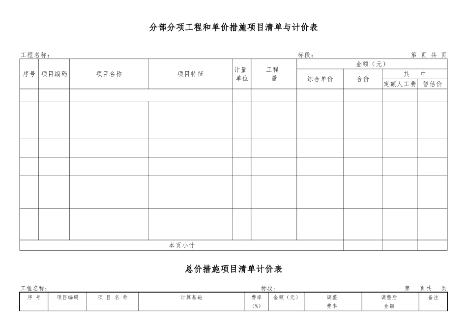分部分项工程量清单综合单价分析表_第2页