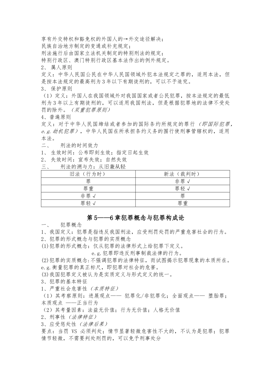 刑法总论复习知识点整理_第2页