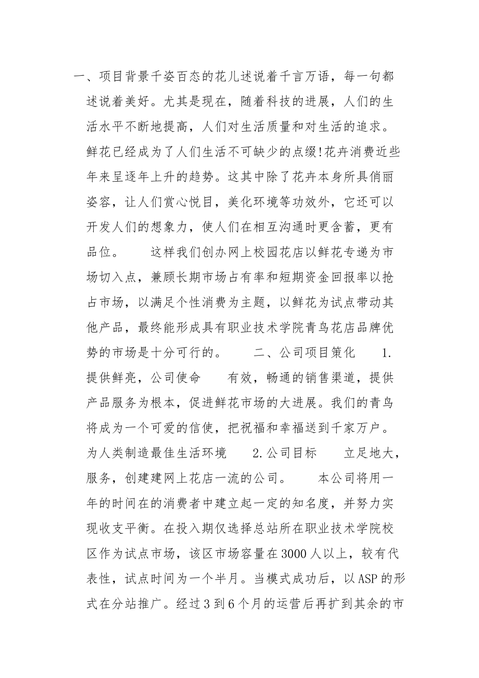 创新创业项目计划书_第2页