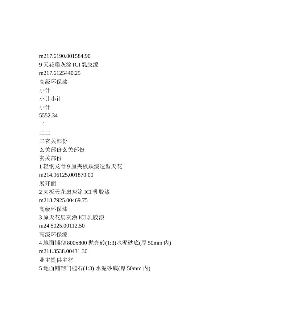 别墅装修预算清单_第2页