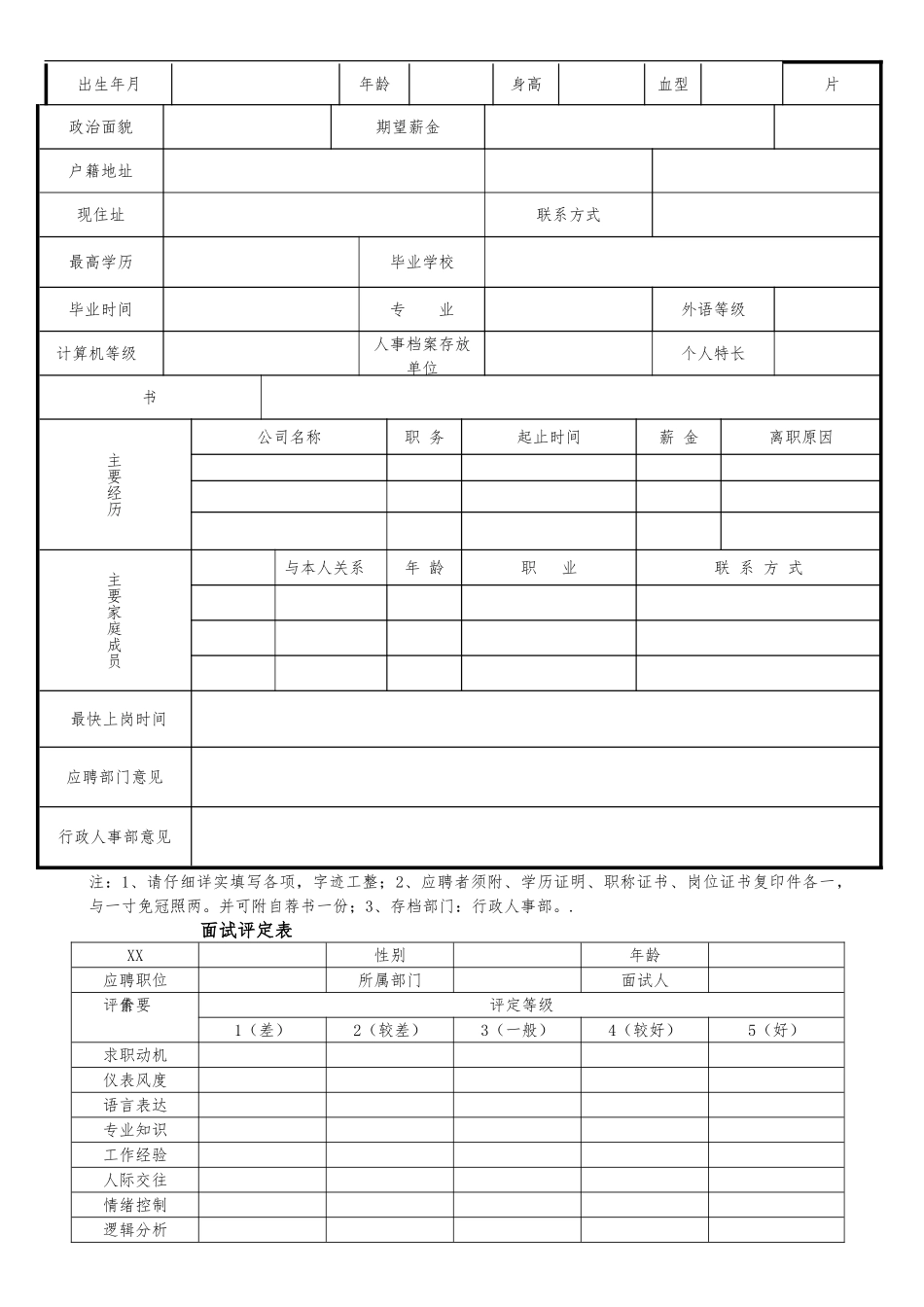 办公室常用表格大全_第2页