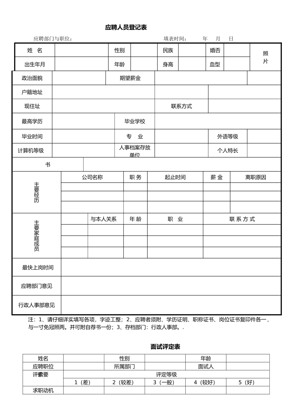 办公常用表格大全_第2页