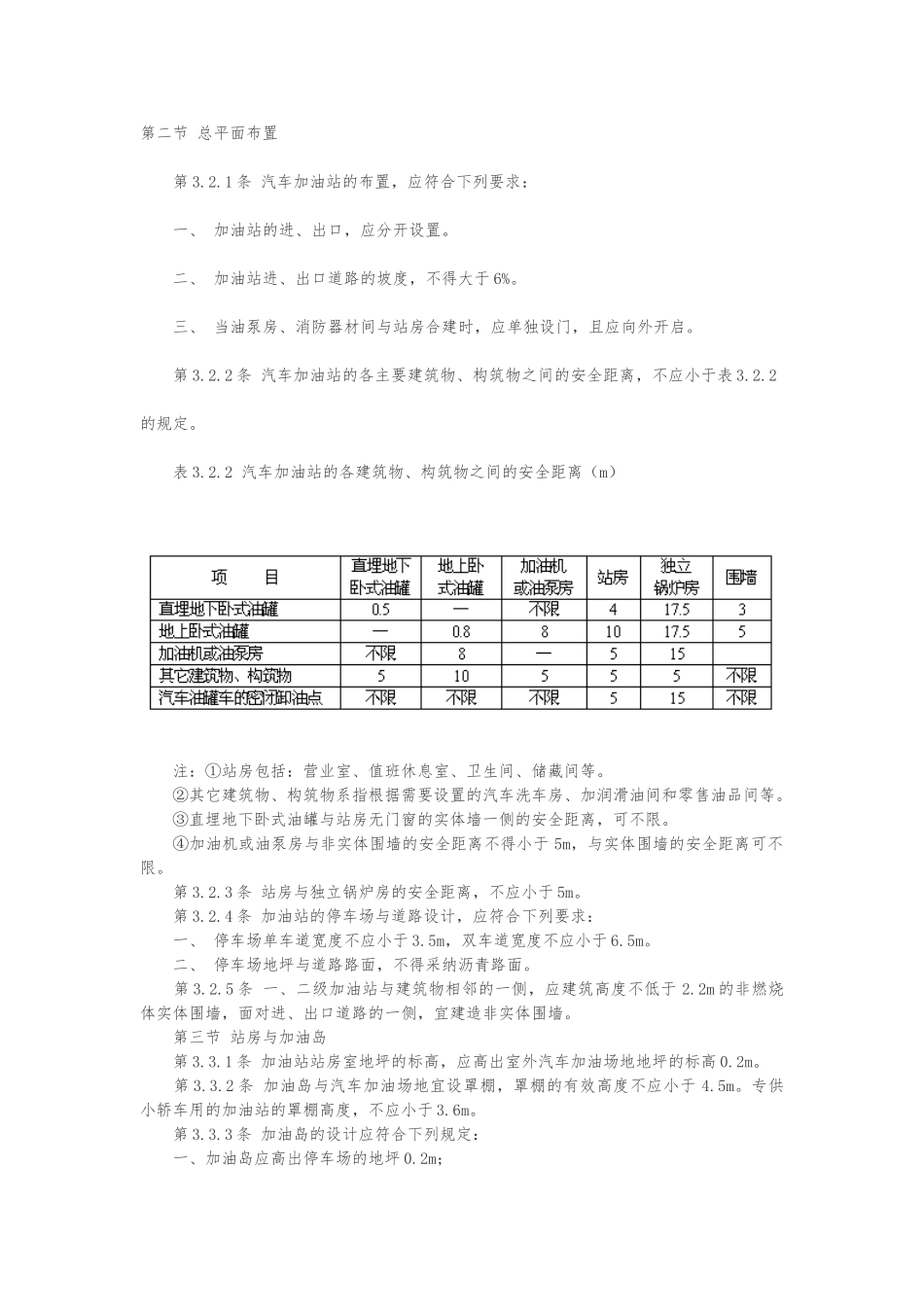 加油站总平面布置规范标准_第1页