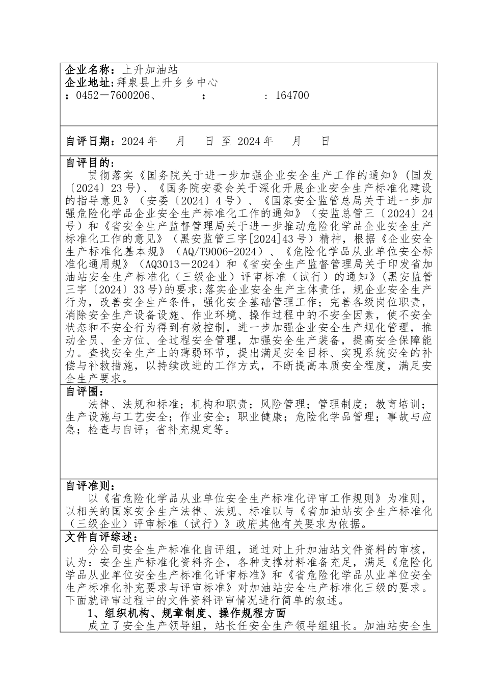 加油站自评报告书_第3页