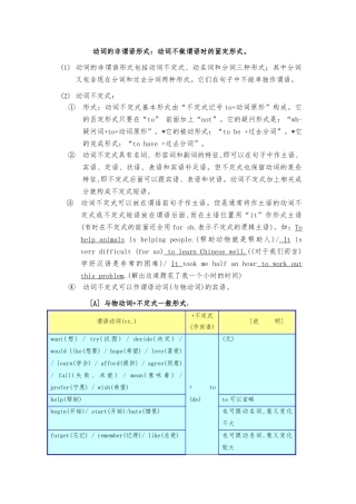 动词的非谓语形式