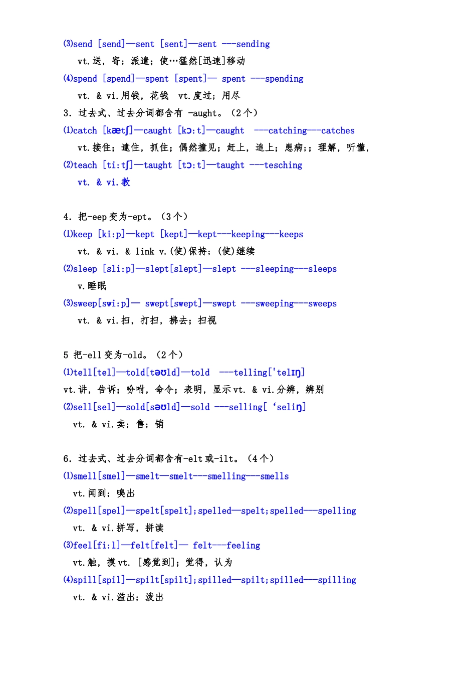 动词过去式与过去分词表红_第2页