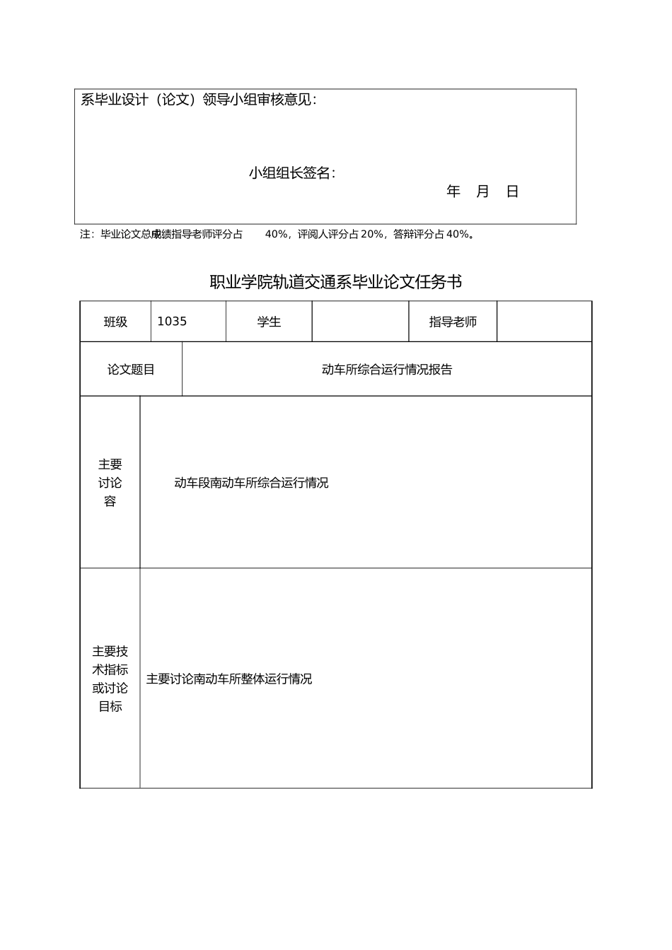 动车所综合运行情况报告毕业论文_第3页