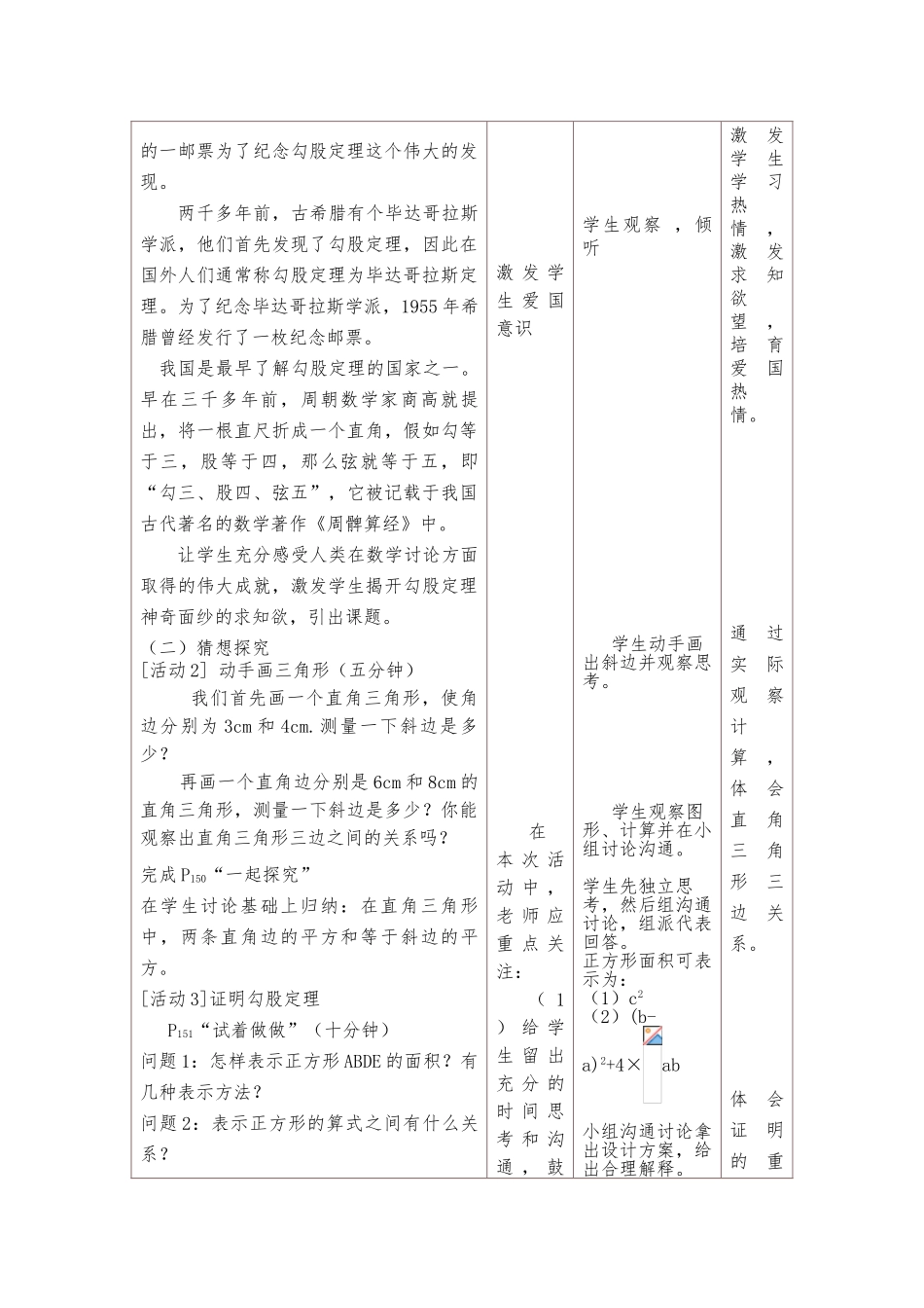 勾股定理教学设计与反思_第2页