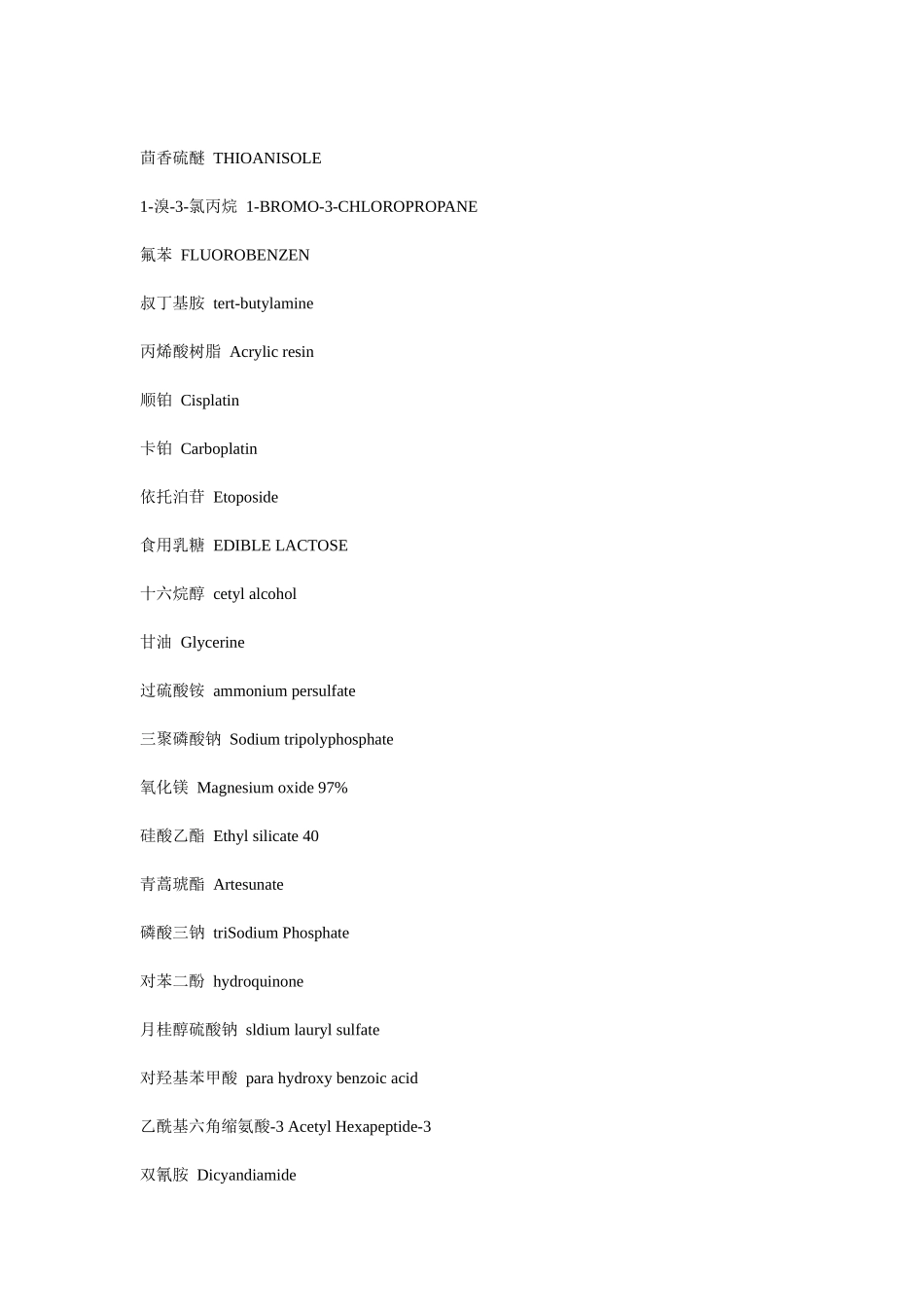 化工原料和产品中英文对照_第2页