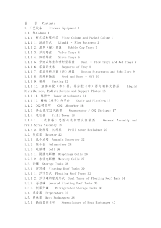 化工设备英文名称大全