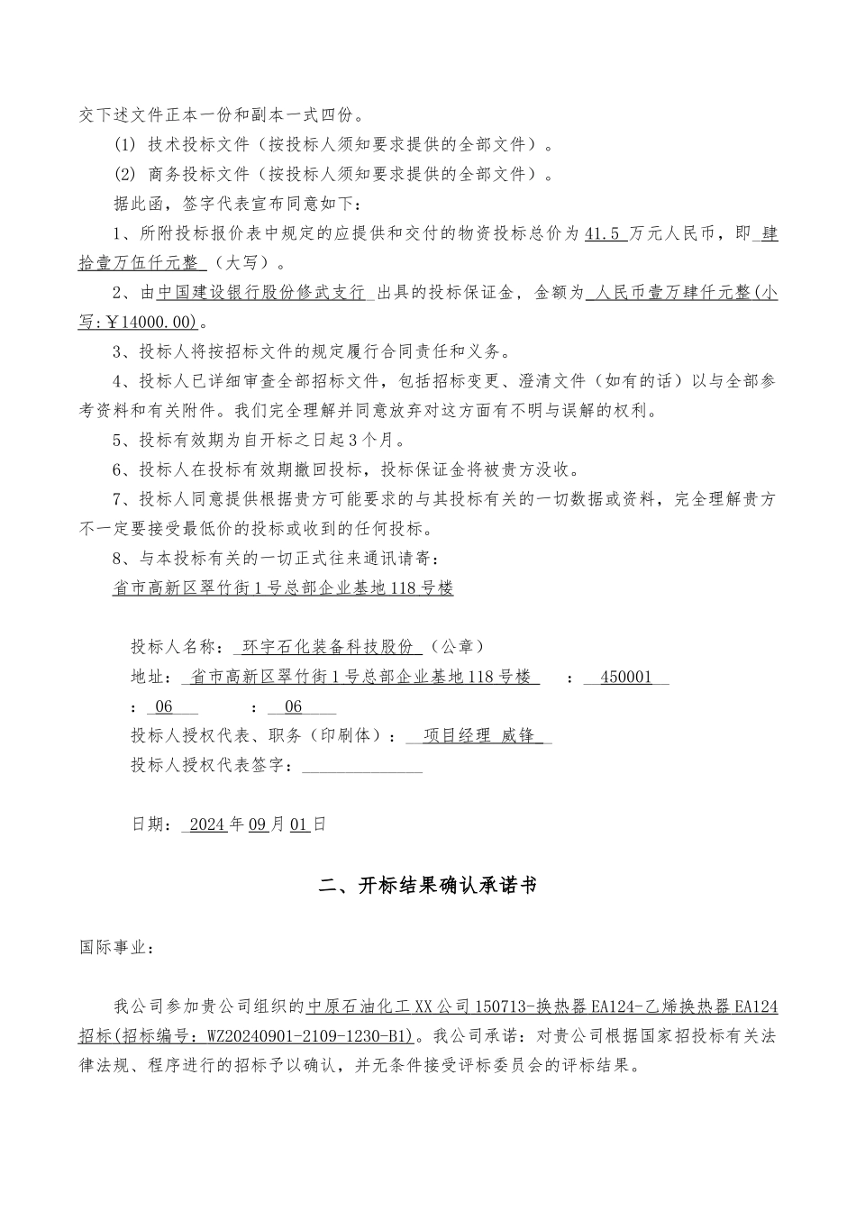 化工设备类商务标书_第2页