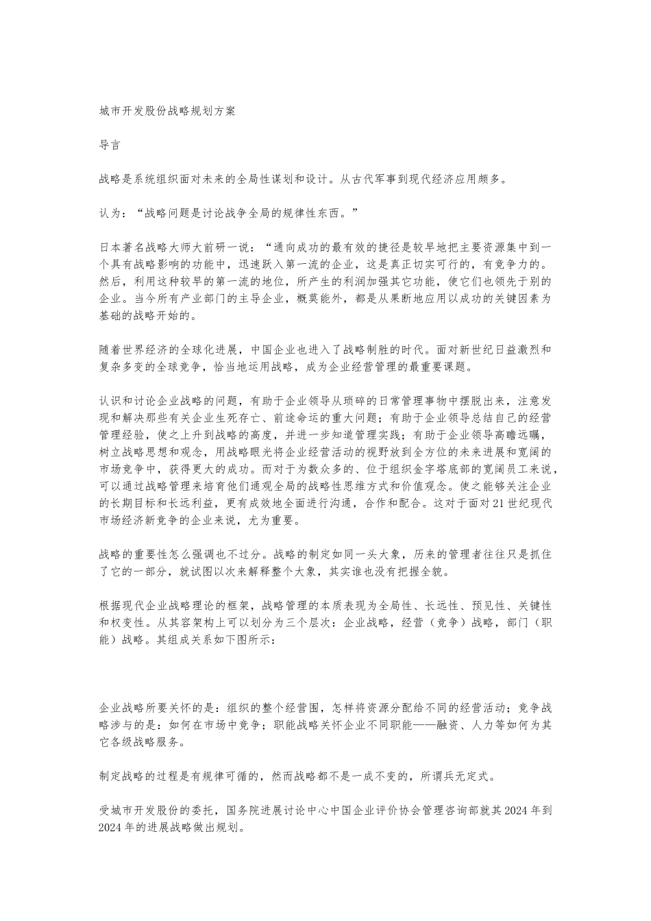 北京某公司战略规划方案_第1页