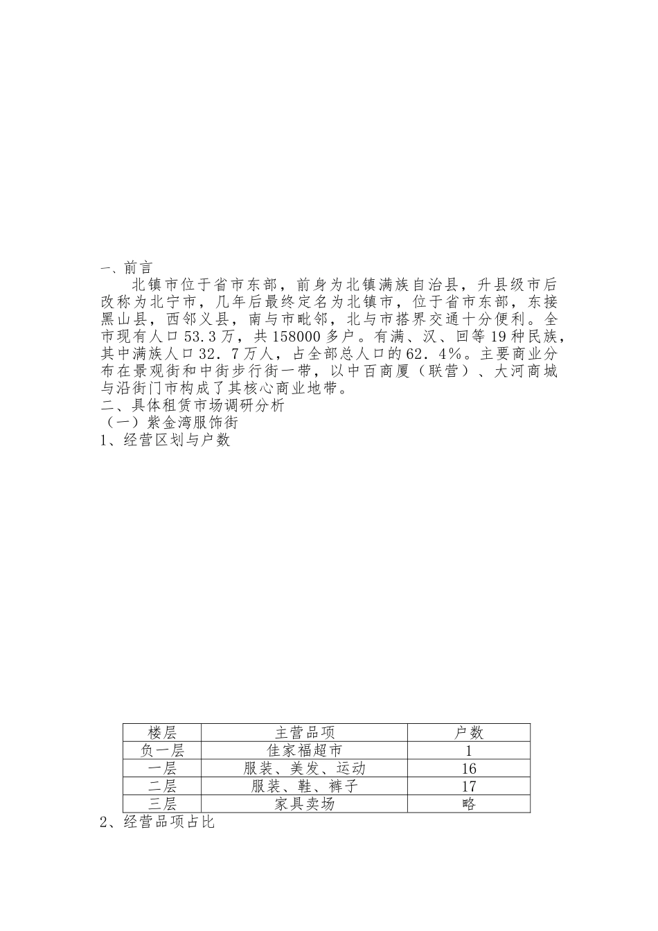 北镇市商业调查研究报告范本_第2页
