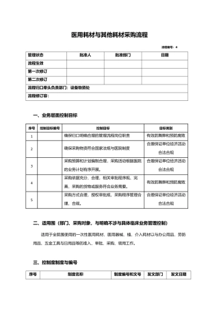 医用耗材和他耗材采购流程图