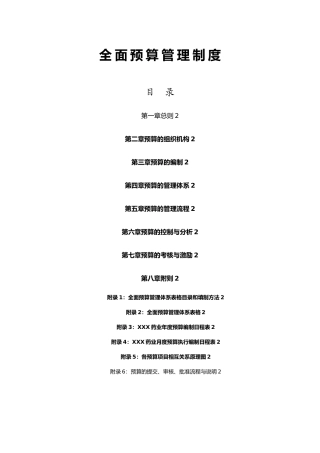 医药行业_全面预算管理制度