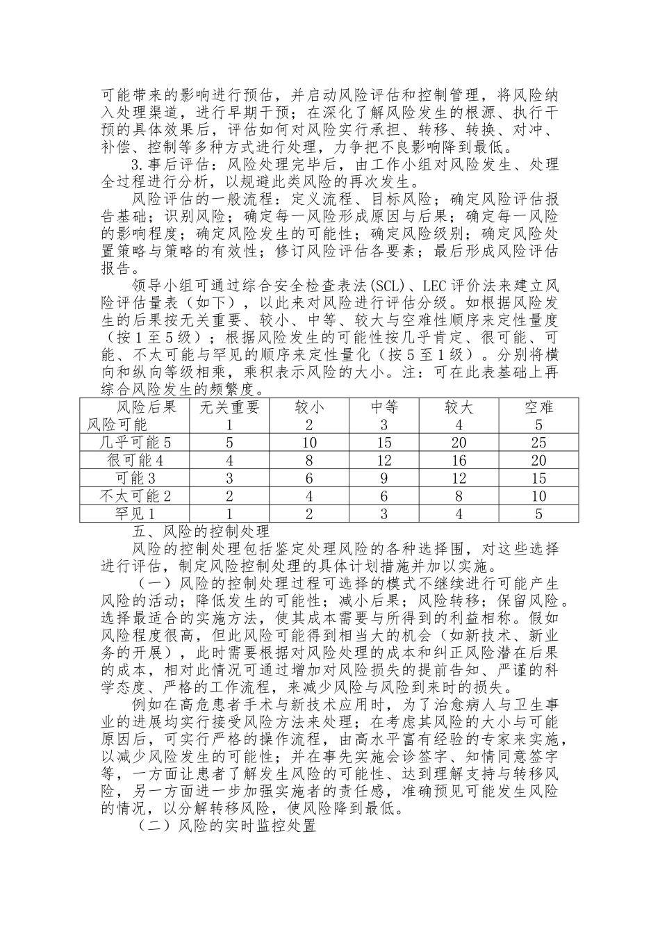 医院风险评估和控制管理制度_第3页