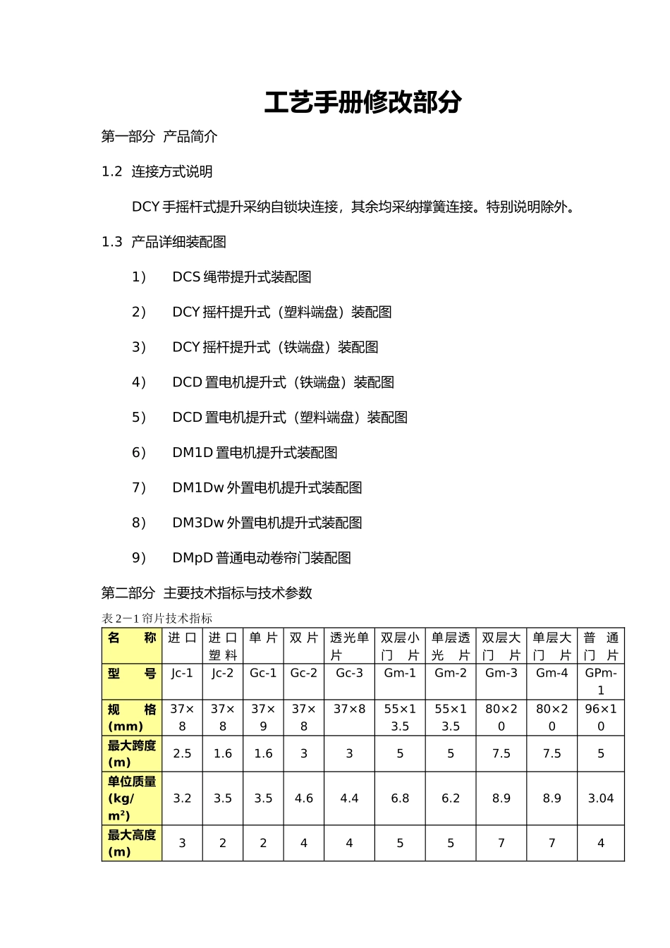 升降门窗修改部分工艺手册范本_第2页