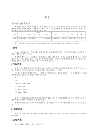 华中数控指令代码