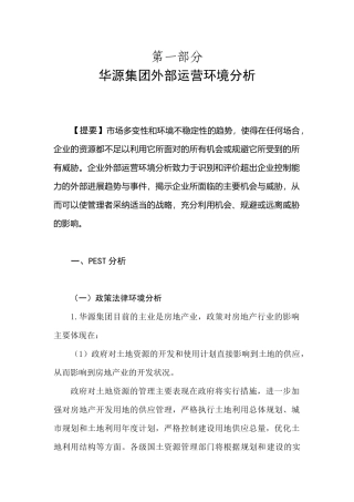 华源集团战略分析