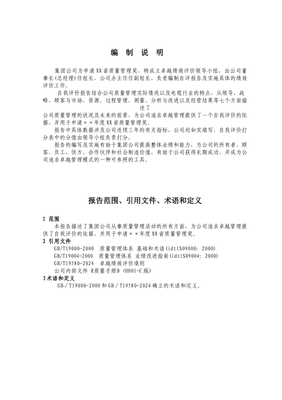 卓越绩效自评报告_第2页