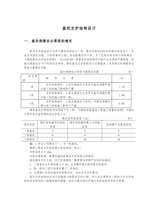 单支点排桩支护结构设计示例