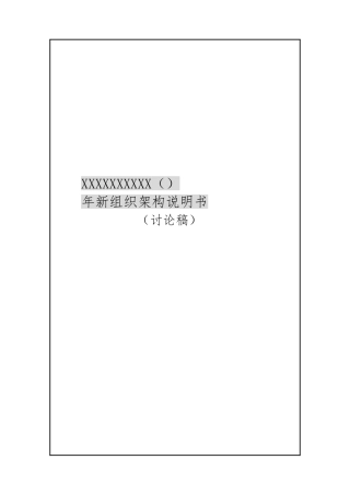 南京某公司组织架构说明书
