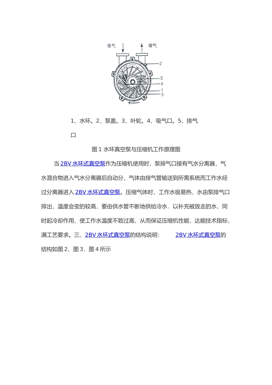 博山2BV水环真空泵说明书_第3页