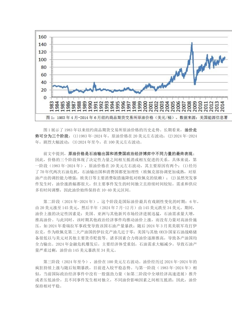 原油价格历史回顾与现状分析_第2页